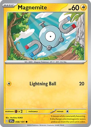 Magnemite 058/191 - Reverse Holofoil SV08 Surging Sparks