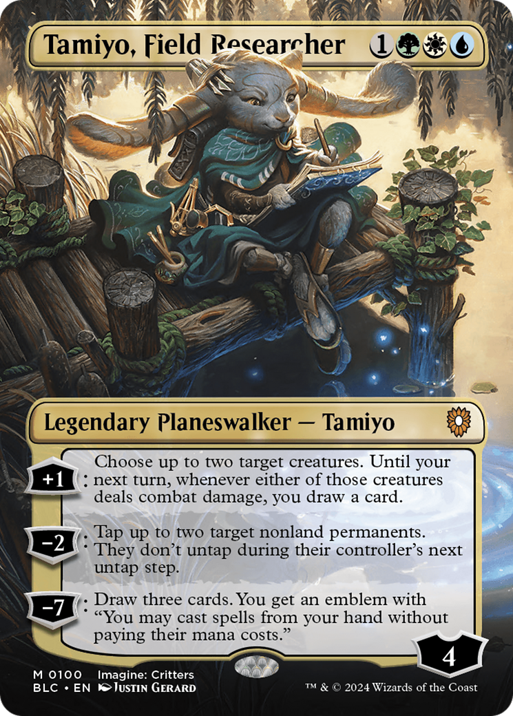Tamiyo, Field Researcher (Borderless) (BLC-100)  Foil - Bloomburrow Commander