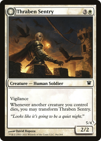 Thraben Sentry (ISD-038)  - Innistrad: (Double Faced Transform)