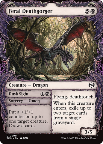 Feral Deathgorger (Showcase) (TDM-298)  - Tarkir: Dragonstorm: (Showcase)