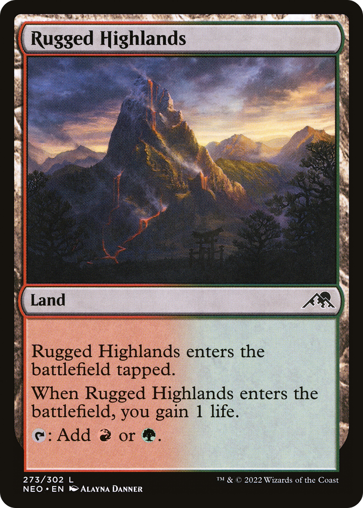 Rugged Highlands (NEO-273)  - Kamigawa: Neon Dynasty