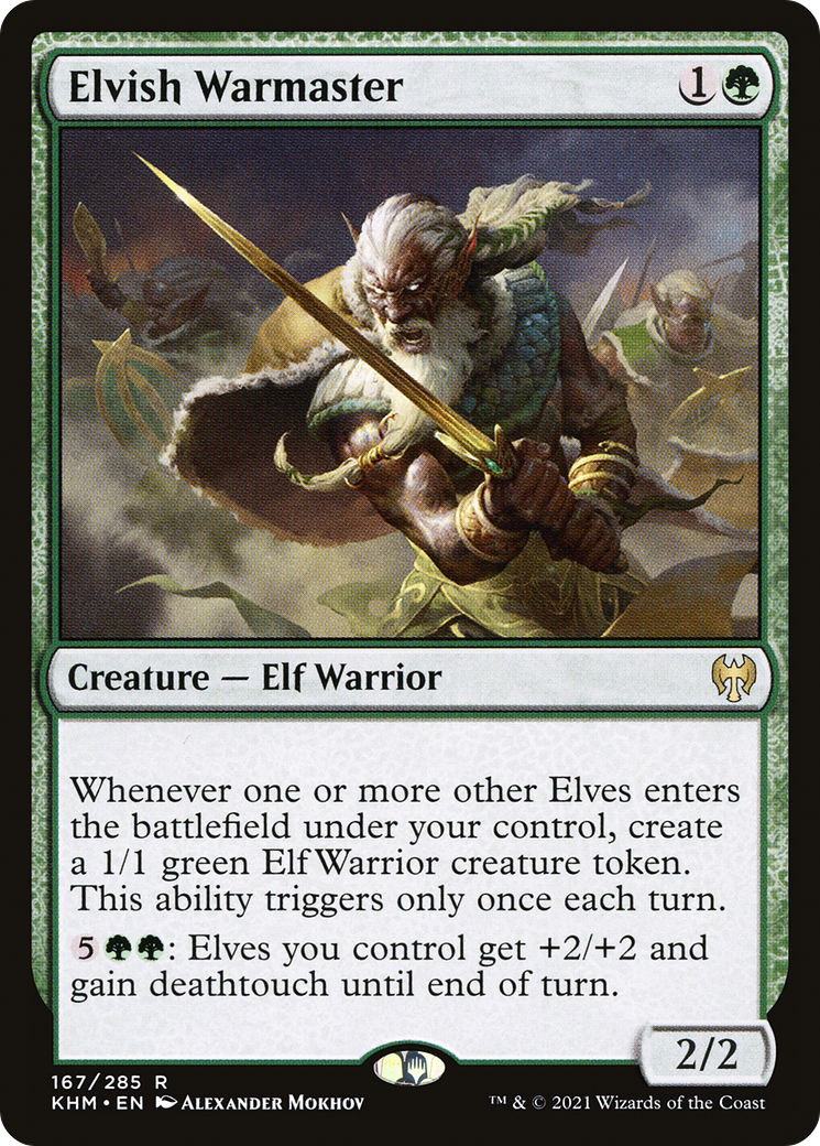 Elvish Warmaster (KHM-167)  - Kaldheim