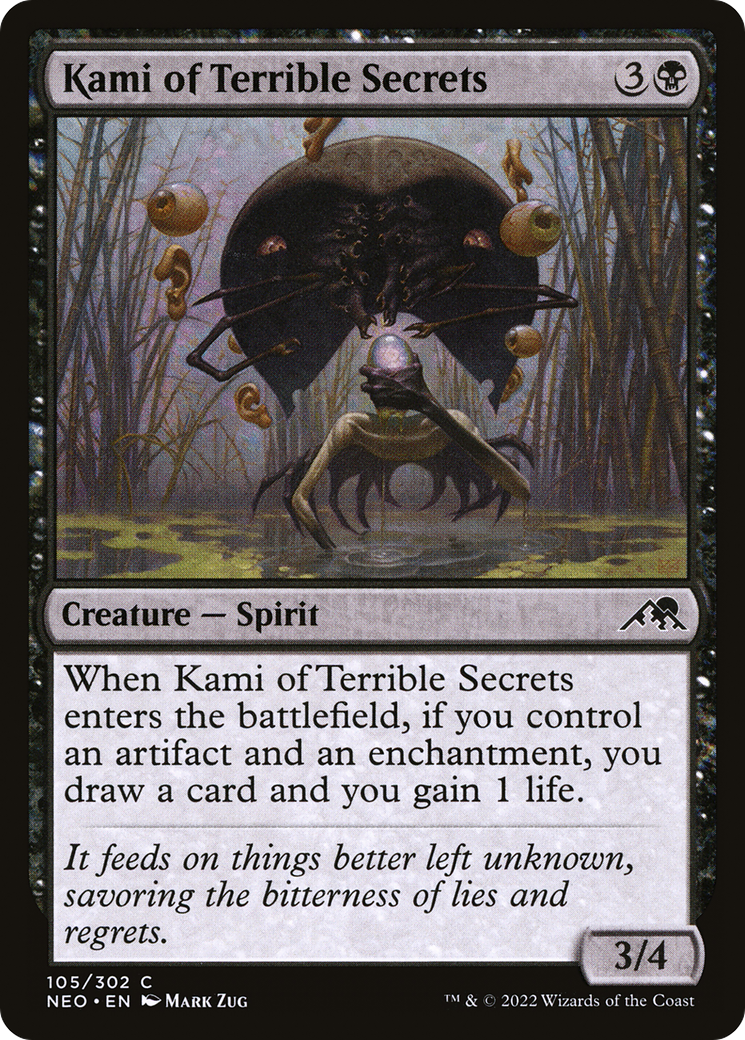Kami of Terrible Secrets (NEO-105)  Foil - Kamigawa: Neon Dynasty