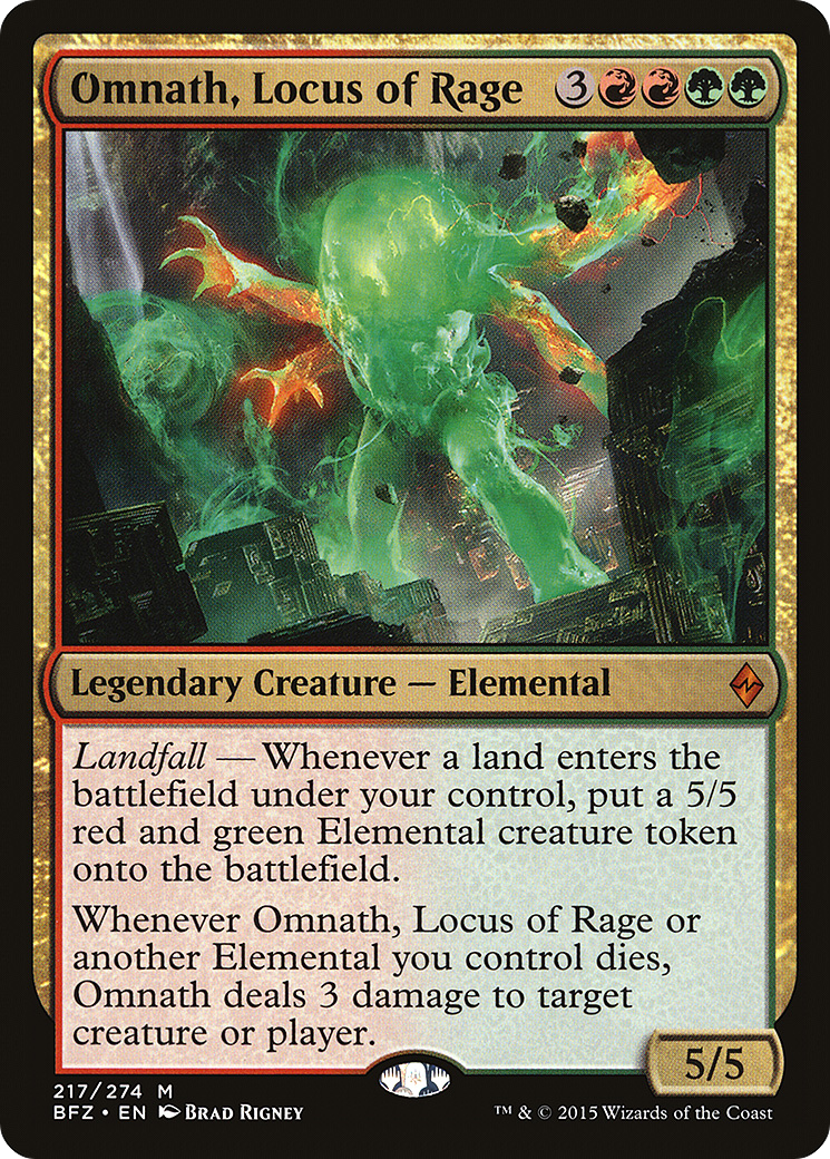 Omnath, Locus of Rage (BFZ-217)  - Battle for Zendikar