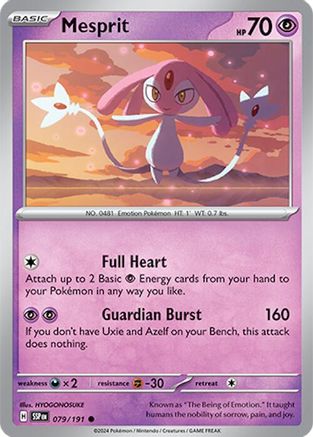 Mesprit 079/191 - Reverse Holofoil SV08 Surging Sparks