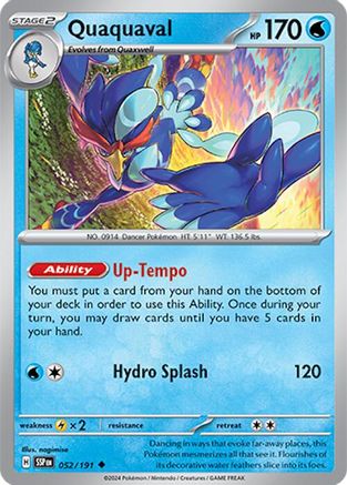 Quaquaval 052/191 - Reverse Holofoil SV08 Surging Sparks