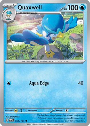 Quaxwell 051/191 - Reverse Holofoil SV08 Surging Sparks