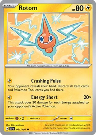 Rotom 061/191 - Reverse Holofoil SV08 Surging Sparks