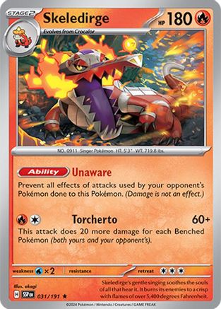 Skeledirge 031/191 - Holofoil SV08 Surging Sparks
