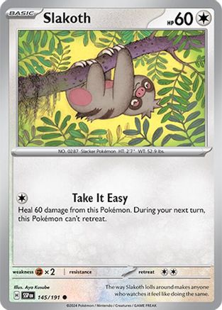 Slakoth 145/191 - Reverse Holofoil SV08 Surging Sparks