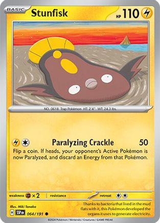 Stunfisk 064/191 - Reverse Holofoil SV08 Surging Sparks