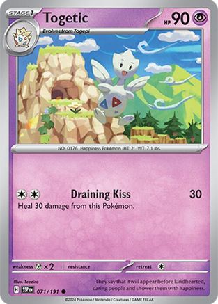 Togetic 071/191 - Reverse Holofoil SV08 Surging Sparks