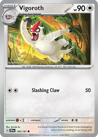 Vigoroth 146/191 - Reverse Holofoil SV08 Surging Sparks