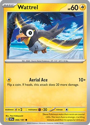 Wattrel 066/191 - Reverse Holofoil SV08 Surging Sparks
