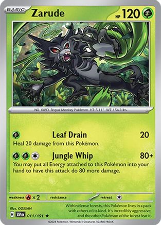 Zarude 011/191 - Reverse Holofoil SV08 Surging Sparks