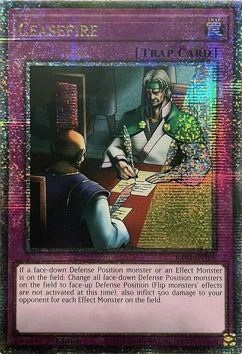 Ceasefire (Quarter Century Secret Rare) [RA03-EN105] Quarter Century Secret Rare