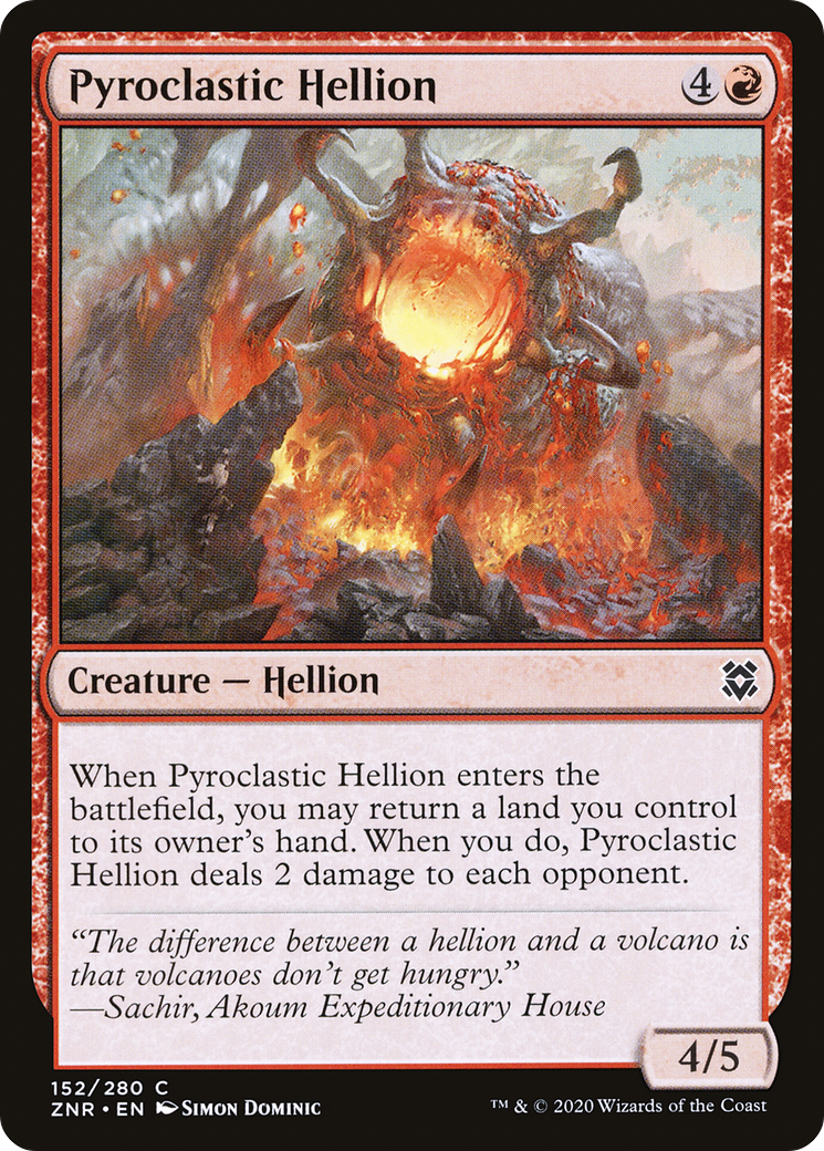 Pyroclastic Hellion (ZNR-152)  Foil - Zendikar Rising