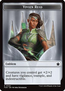 Emblem - Vivien Reid // Elf Warrior Double-Sided Token (FDN-25 // 19)  Foil - Foundations