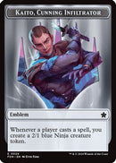 Emblem - Kaito, Cunning Infiltrator // Ninja Doubled-Sided Token (FDN-24 // 12)  Foil - Foundations