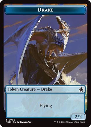 Drake // Goblin Doubled-Sided Token (FDN-8 // 18)  Foil - Foundations