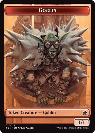 Goblin // Insect Doubled-Sided Token (FDN-18 // 21)  - Foundations