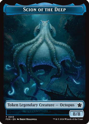 Scion of the Deep // Koma's Coil Doubled-Sided Token (FDN-13 // 11)  Foil - Foundations