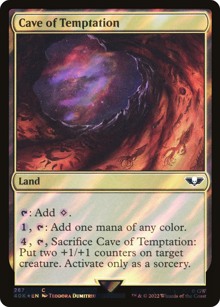 Cave of Temptation (Surge Foil) (40K-267) - Warhammer 40,000 Commander Foil