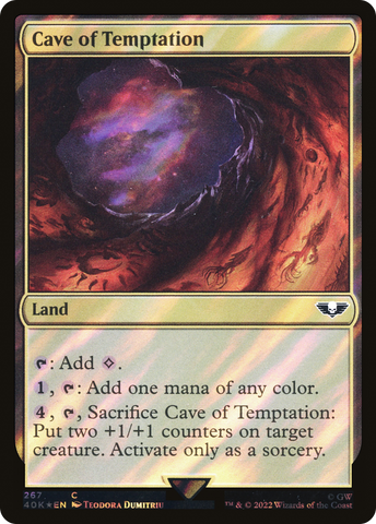 Cave of Temptation (Surge Foil) (40K-267)  Foil - Warhammer 40,000 Commander