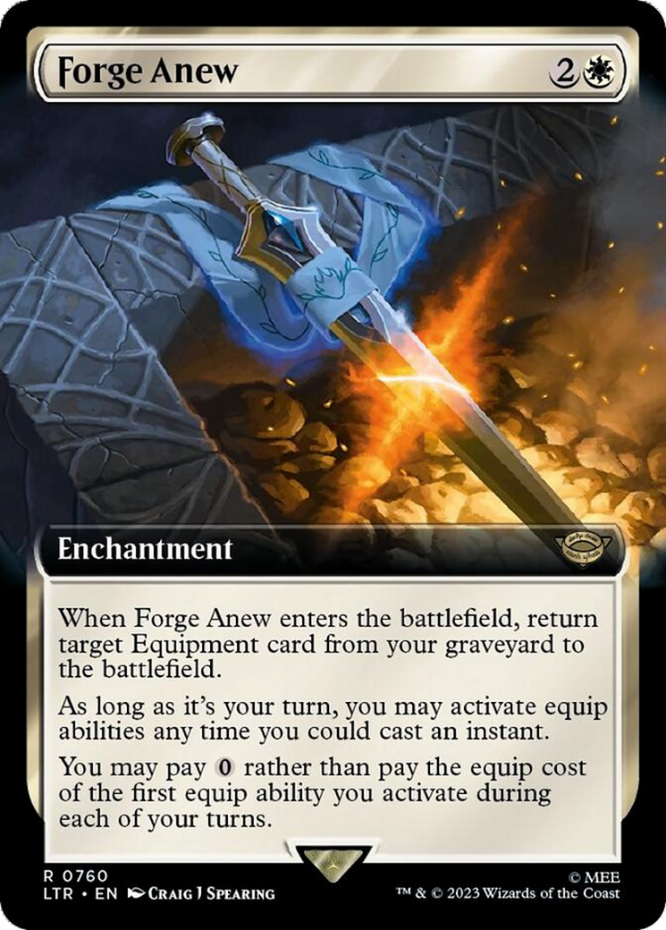 Forge Anew (Extended Art) (Surge Foil) (LTR-760)  Foil - The Lord of the Rings: Tales of Middle-earth: (Extended Art)