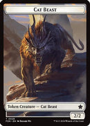 Cat Beast // Dragon (0017) Double-Sided Token (FDN-28 // 17)  - Foundations
