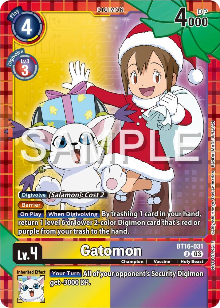 Gatomon [BT16-031] (Winter Holiday Event 2024) [Beginning Observer]