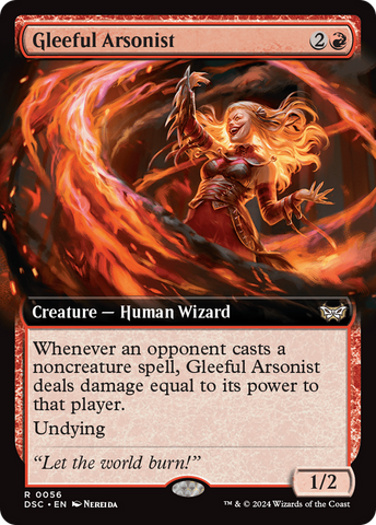 Gleeful Arsonist (Extended Art) (DSC-056)  - Duskmourn: House of Horror Commander: (Extended Art)