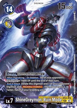 ShineGreymon: Ruin Mode (Alternate Art) (EX4-074) - Special Limited Set Foil