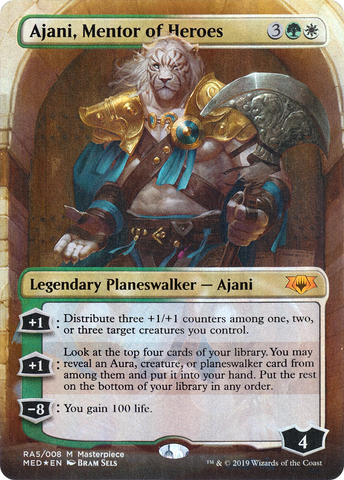 Ajani, Mentor of Heroes (MED2-RA5)  Foil - Mythic Edition (Borderless)