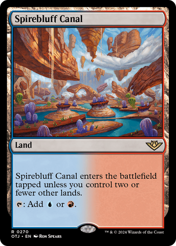 Spirebluff Canal (OTJ-270)  Foil - Outlaws of Thunder Junction