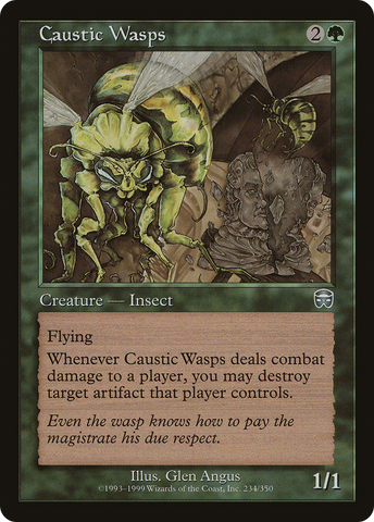 Caustic Wasps (MMQ-234)  - Mercadian Masques