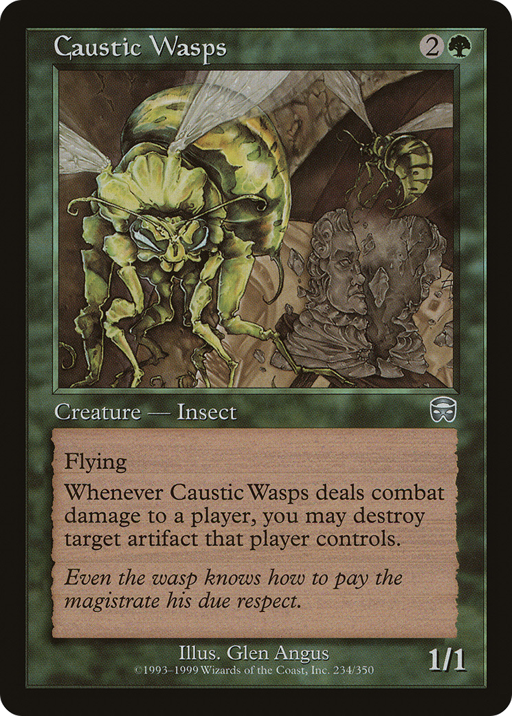 Caustic Wasps (MMQ-234)  Foil - Mercadian Masques