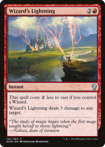 Wizard's Lightning (DOM-152)  - Dominaria
