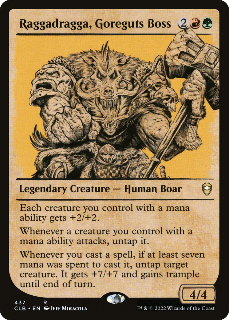 Raggadragga, Goreguts Boss (Showcase) (CLB-437)  - Commander Legends: Battle for Baldur's Gate: (Showcase)