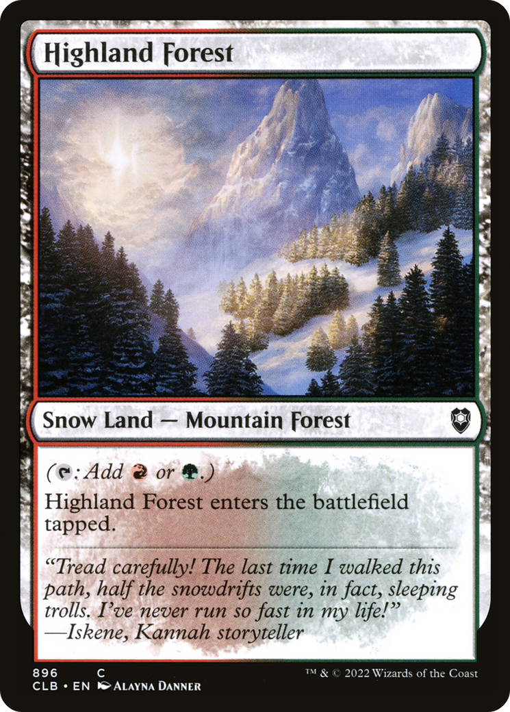 Highland Forest (CLB-896)  - Commander Legends: Battle for Baldur's Gate: (snow)