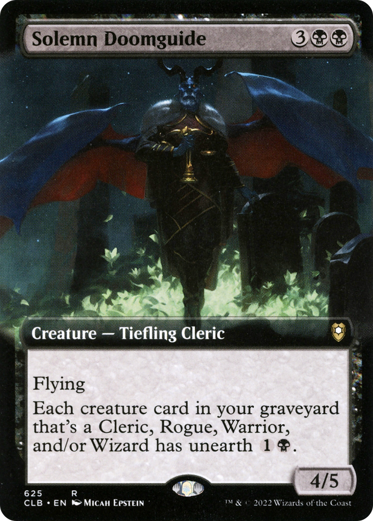 Solemn Doomguide (Extended Art) (CLB-625)  - Commander Legends: Battle for Baldur's Gate: (Extended Art)
