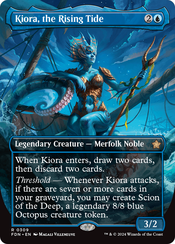 Kiora, the Rising Tide (Borderless) (FDN-309)  - Foundations