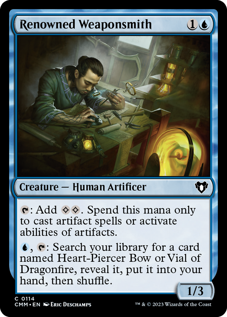 Renowned Weaponsmith (CMM-114)  Foil - Commander Masters