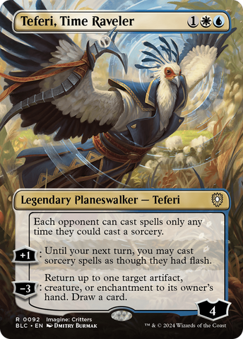 Teferi, Time Raveler (Borderless) (BLC-092)  Foil - Bloomburrow Commander