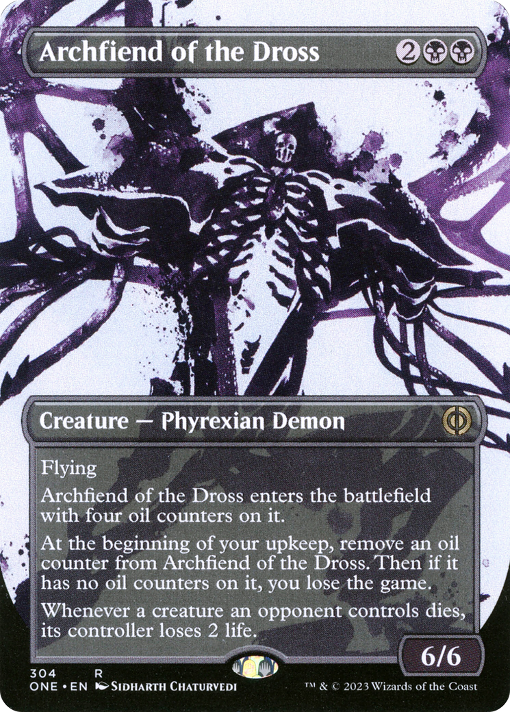 Archfiend of the Dross (Showcase) (ONE-304)  Foil - Phyrexia: All Will Be One: (Showcase) (Borderless)