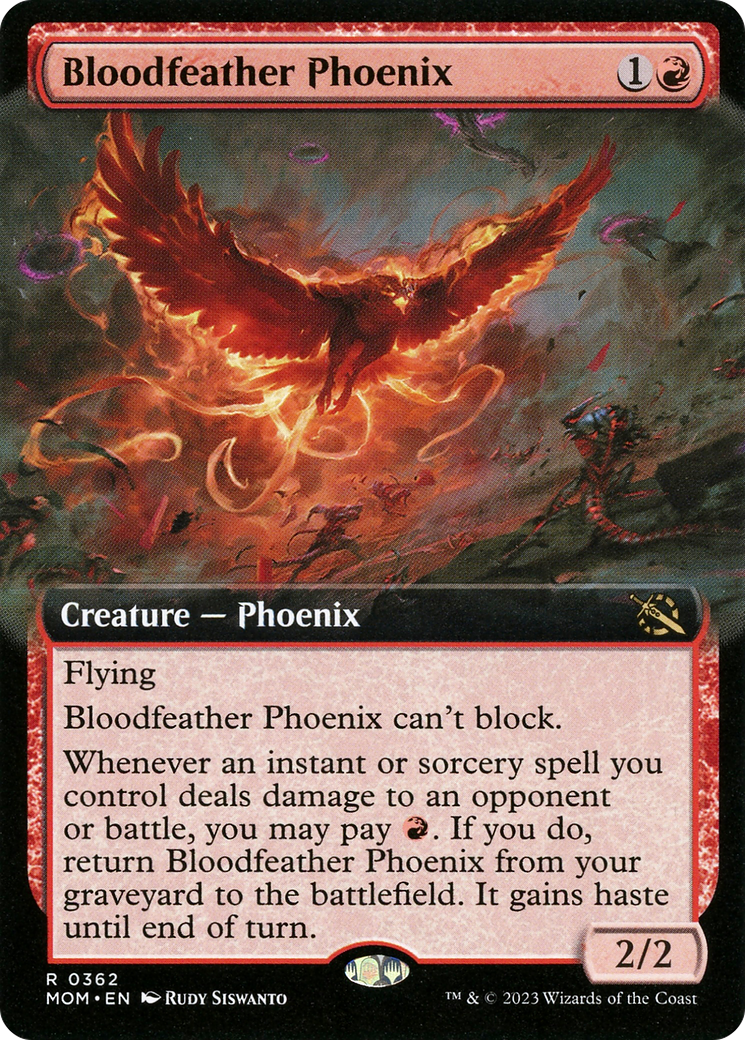 Bloodfeather Phoenix (Extended Art) (MOM-362)  Foil - March of the Machine: (Extended Art)