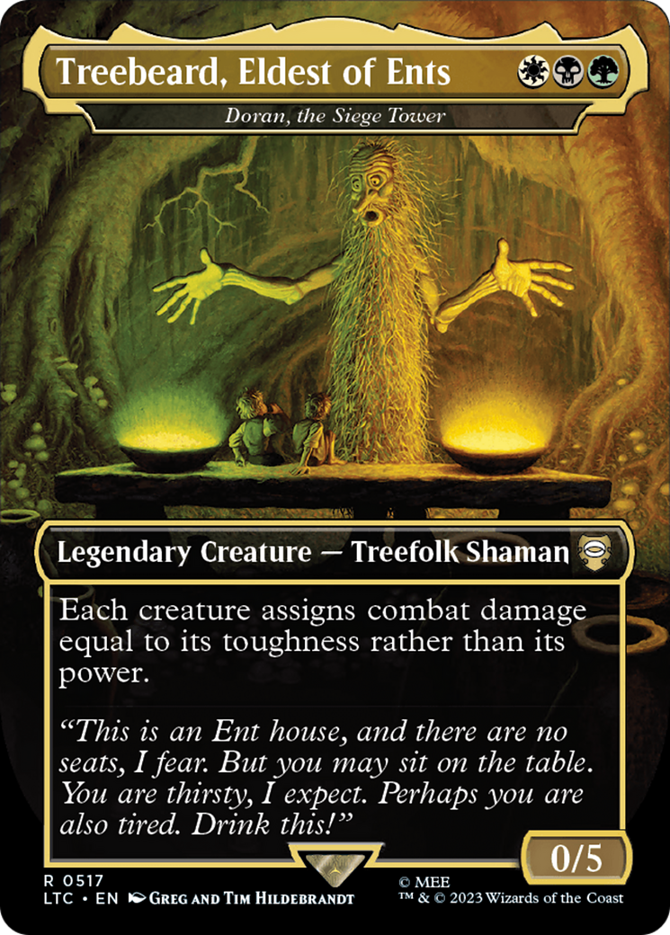 Treebeard, Eldest of Ents - Doran, the Siege Tower (Borderless) (LTC-517)  Foil - Tales of Middle-earth Commander / Treebeard, Eldest of Ents