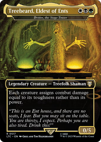 Treebeard, Eldest of Ents - Doran, the Siege Tower (Borderless) (LTC-517)  Foil - Tales of Middle-earth Commander / Treebeard, Eldest of Ents