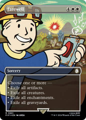 Farewell (Borderless) (Surge Foil) (PIP-881) - Fallout (Borderless) Foil