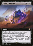Grave Endeavor (Extended Art) (AFC-293) - Adventures in the Forgotten Realms Commander